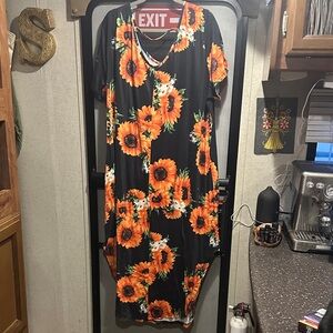 Sunflower Black Maxi Dress